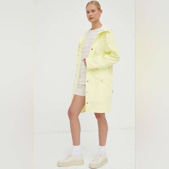 Rains RAIN Jacket in Straw AVAILABLE IN LONG AND SHORT - Picture 9 of 15